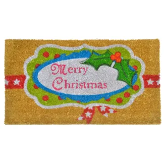 Alfombra con Diseño Merry Christmas para Exterior 75x45cm