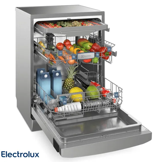 Lavavajillas Electrolux con Higienizador Libre Instalación 14 Servicios Acero Inox EHFE14T6MSBUS - 735,00