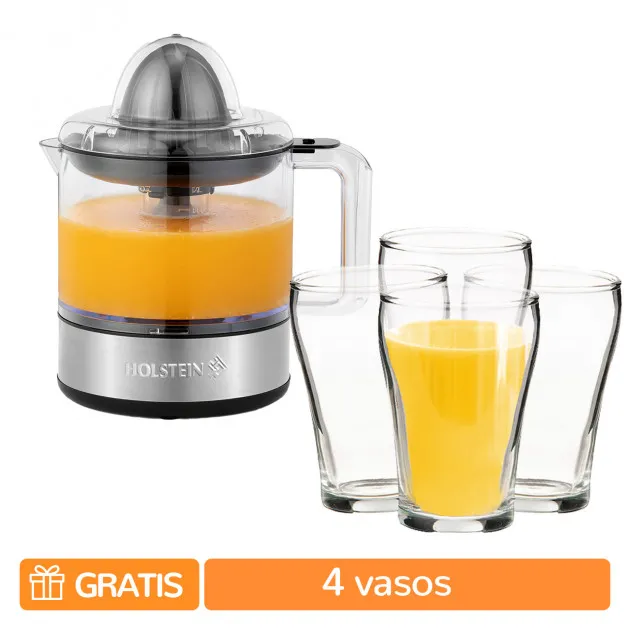 PROMOCIÓN EXPRIMIDOR DE CÍTRICOS HOLSTEIN HH0910103 Gratis 4 vasos - TVentas