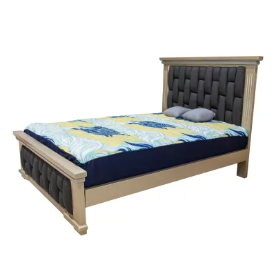 Cama lineal tapizada Acurio CHAMPAGNE 2.5 Plz Queen XL