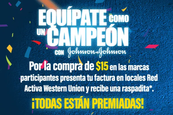 Gana un año de suscripción de streaming, televisores, productos Johnson y Johnson o una camiseta de fútbol