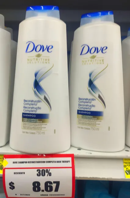 Shampoo Reconstrucción Completa Hair The Dove al 30% de descuento 