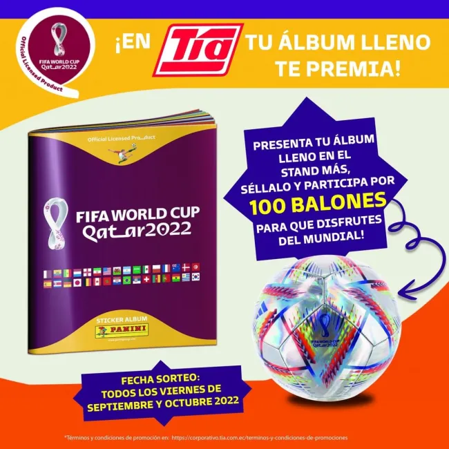 Gana un balón por llenar el album del mundial