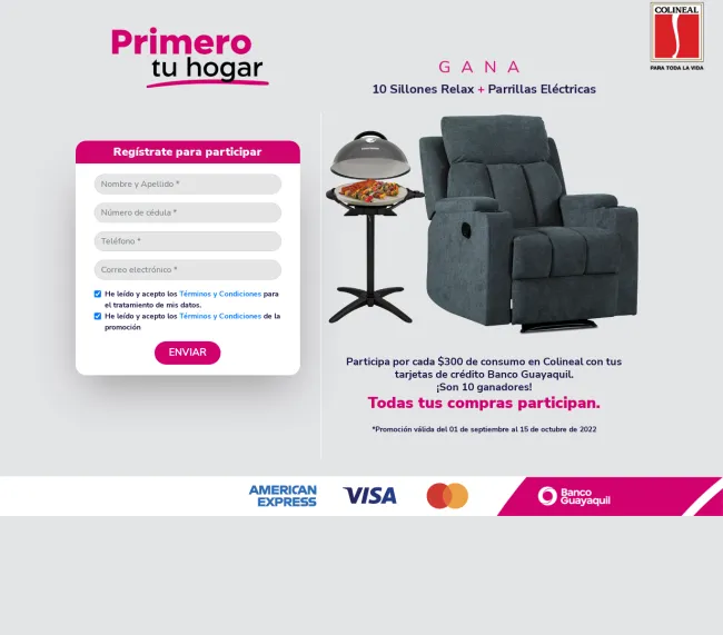 Gana sillas relax y parrilladas eléctricas