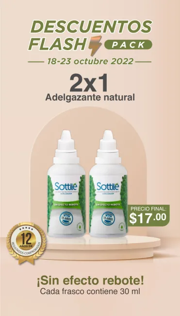 2x1 para perder peso con PACK 2x1 Sottilé 30 ml