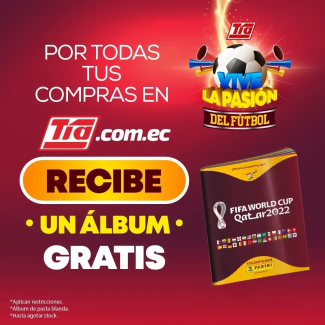 Gratis un álbum del mundial comprando en Tia