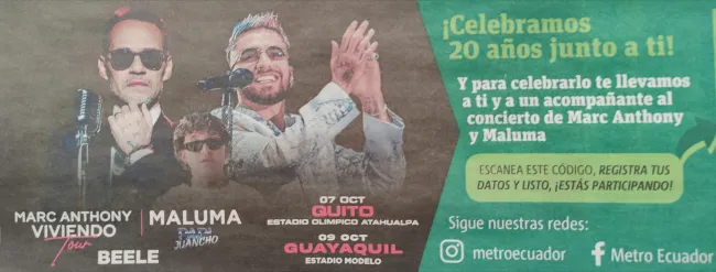 Gana entradas para el concierto de MARC ANTHONY y Maluma