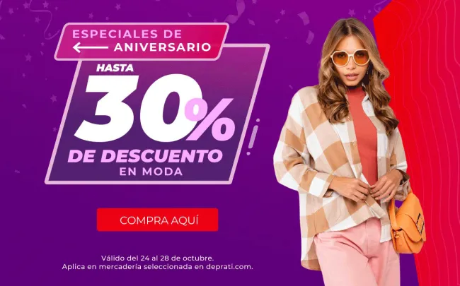 Hasta el 30% de descuento en moda