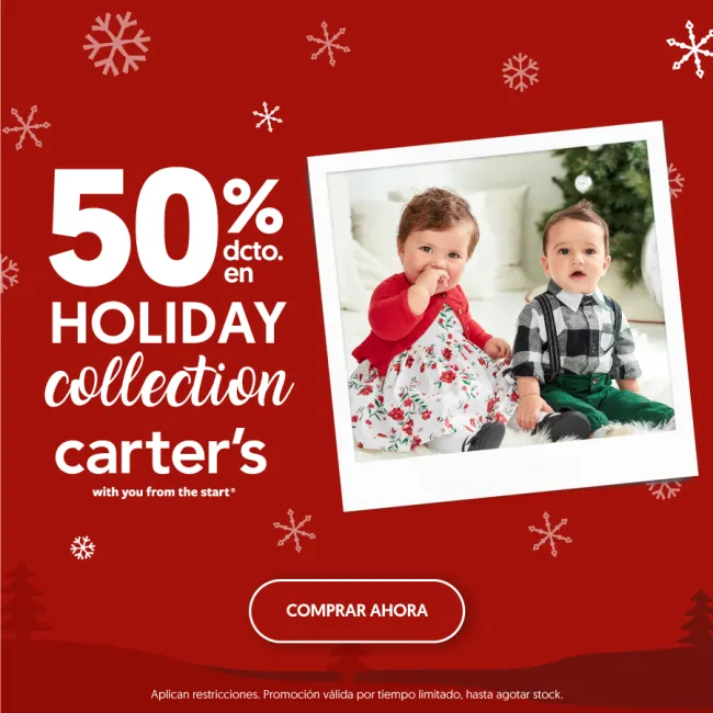 50% dcto. en la colección navideña de Carter's