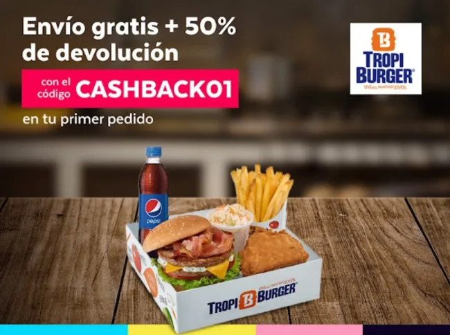 Cupón de descuento del 50% en PediosYa