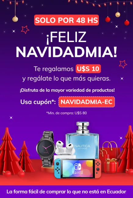 Cupón de $10 gratis en Tiendamia por Navidad