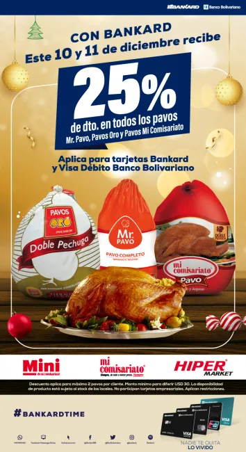 Pavos con el 25% de descuento
