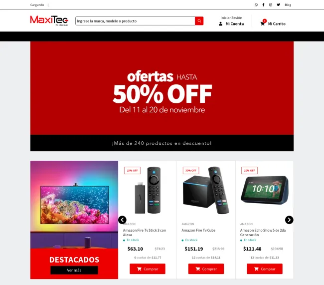 Hasta el 50% de descuento en tecnología con Maxitec