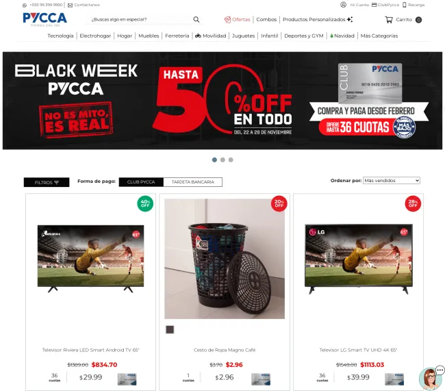 50% de descuento en Pycca por Black Friday.