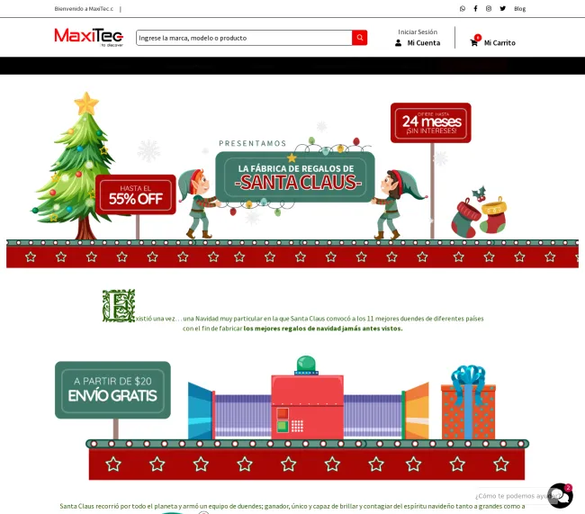 Descuentos por Navidad de hasta el 55% en MaxiTec