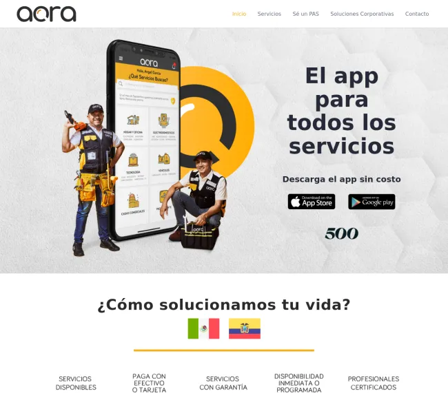 Cupón de descuento en app Aora