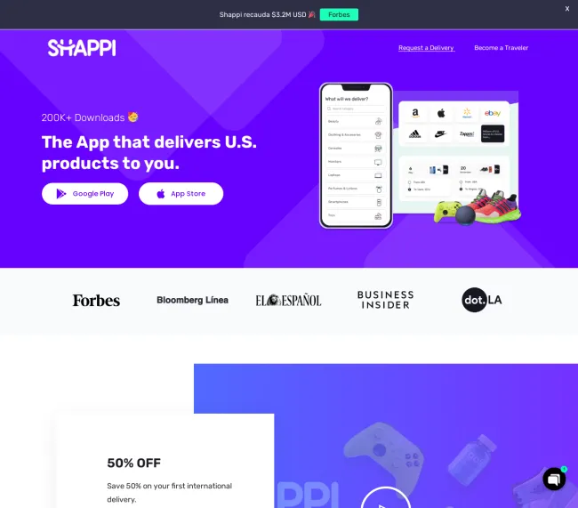 Cupón de $15 gratis en la App Shappi para traer tus compras desde USA, marzo 2023