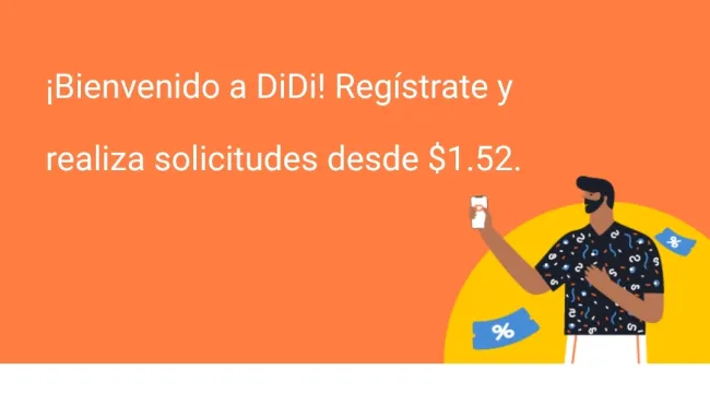 Registrate en Didi con este cupón y obtén hasta el 50% de descuento en un viaje