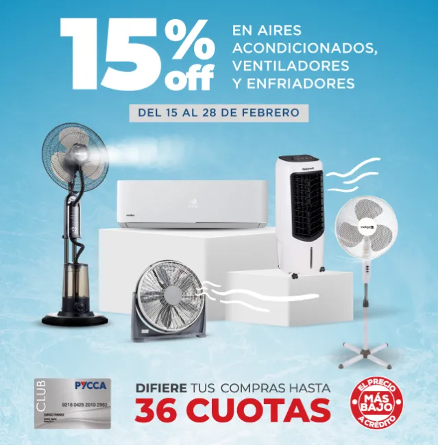 Hasta el 15% de descuento en productos de Climatización en Pycca