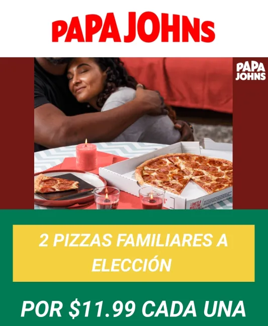 El fin de semana Pizza familiar en oferta