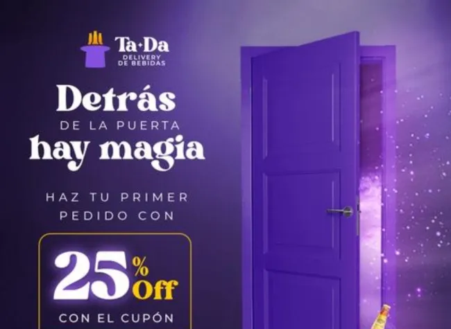 Cupón de descuento de 25% en el primer pedido en Tada