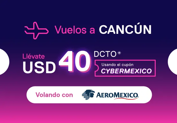Cupon de regalo de $40 para viajar a Cancún con Despegar