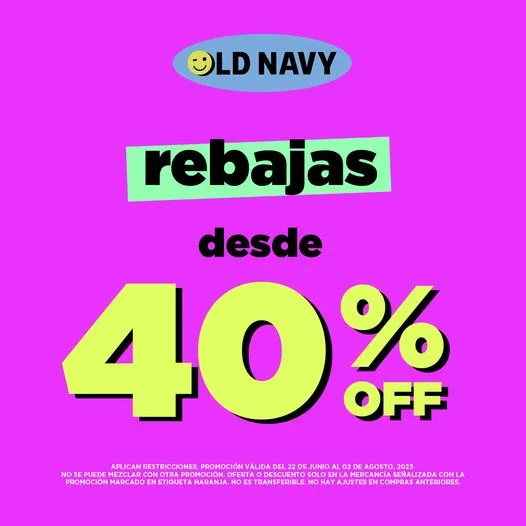 Desde el 40% de descuento en OLD NAVY de Quicentro Shopping