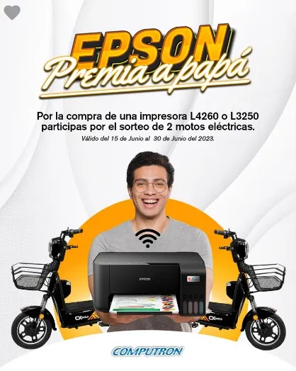 Epson Premia a Papá Participa por 2 motos eléctricas