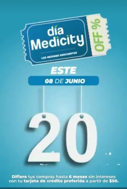 20% de descuento en Medicity hoy 8 de mayo