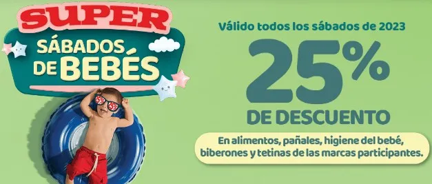 25% de Descuento en Super Sábados de Bebés