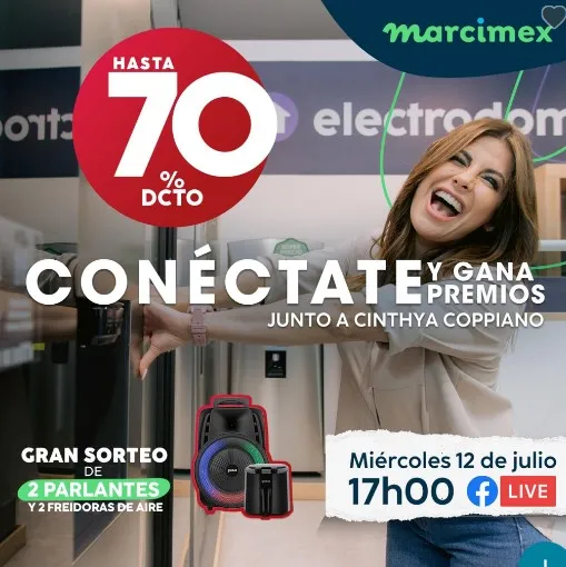 Conéctate al Live de Marcimex y Gana Premios
