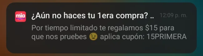Cupón de regalo de $15 en TiendaMia