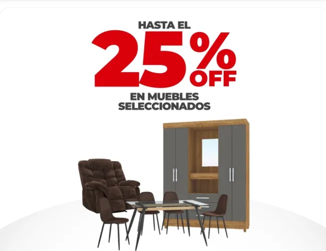 Compra Muebles Modernos online con el 25% de descuento con este cupón