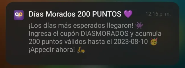 Cupón de 200 puntos en Appedir