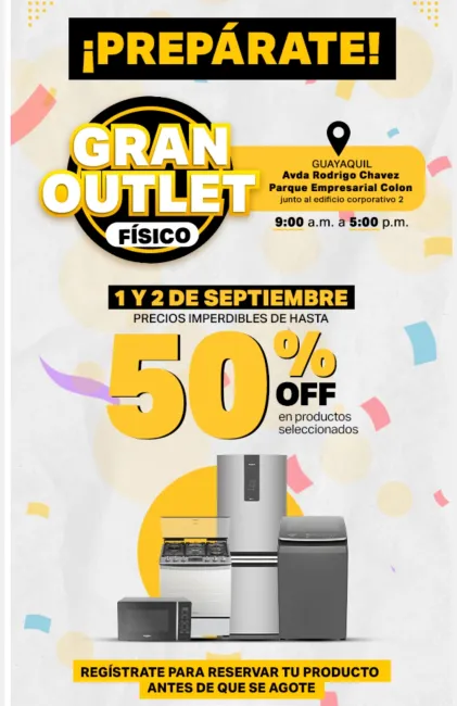 50% de descuento en productos seleccionados por apertura de local Whirlpool
