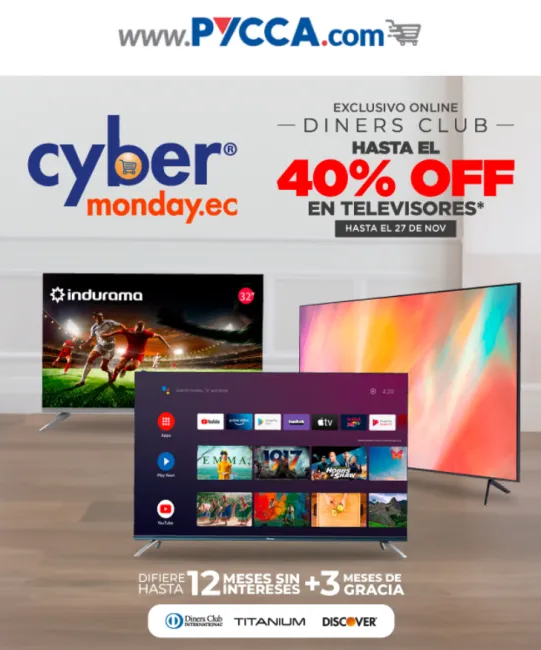 Hasta el 40% de descuento en televisores en Pycca