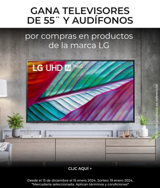 Gana tu televisores de 55 pulgadas y audífonos por compras de productos a LG 🤩
