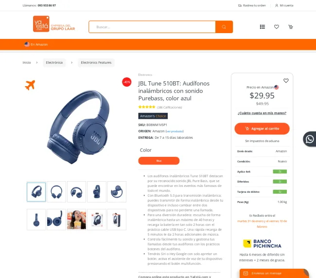 JBL Tune 510BT: Auriculares in-ear inalámbricos mejor precio encontrado
