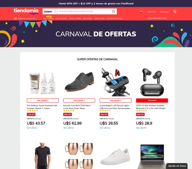 Carnaval de ofertas - tiendamia.com