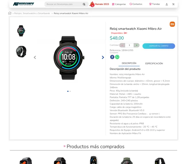 Reloj smartwatch Xiaomi Mibro Air mejor precio 