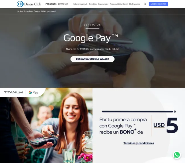 Usa Google Pay para realizar pagos y recibe $5