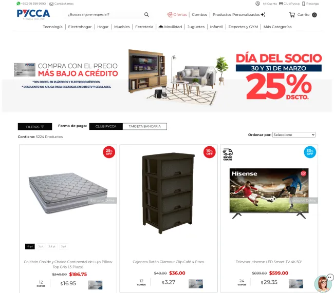 25% de descuento en Pycca por el día del Socio