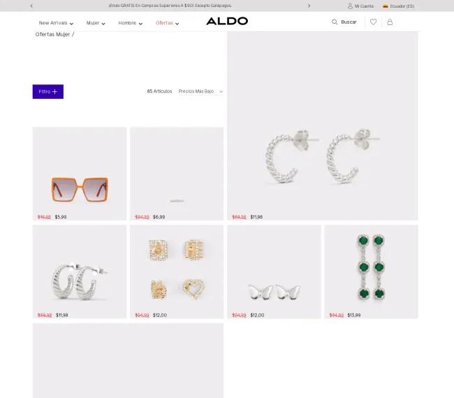 Gafas, accesorios, zapatos y más hasta con el 70% de descuento en Aldo