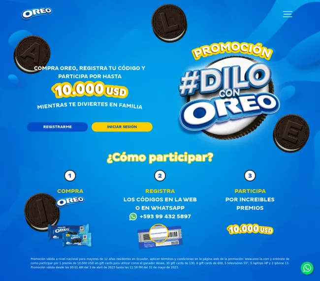 Gana hasta $10.000 con Oreo concurso 2023