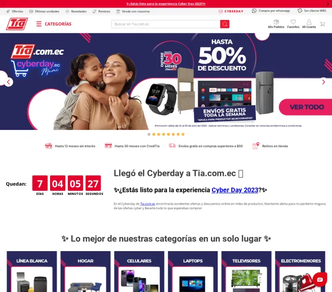 Hasta el 50% de descuento en Tía por Mami Cyber Day