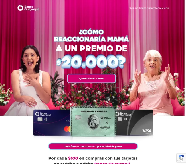Gana hasta $20.000 para mamá con Banco Guayaquil 
