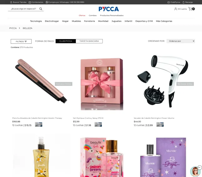 Cupón del 15% de descuento en productos de belleza en Pycca