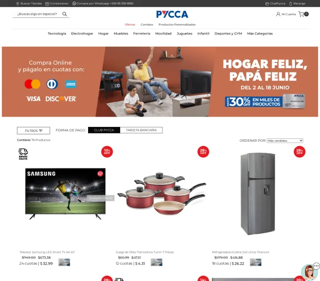 Hasta el 30% de descuento en Pycca por el día del Padre