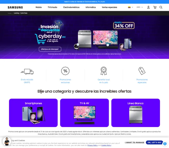 Aprovecha los Cyber Days en la Tienda Online Samsung con Increíbles Descuentos