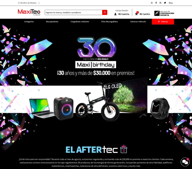 Concurso en Maxitec por Aniversario gana hasta $30000 en premios 